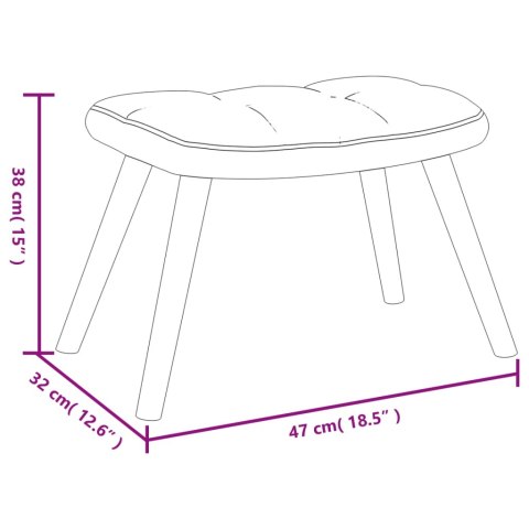 FOTEL Z PODNÓŻKIEM CZARNY OBITY AKSAMITEM