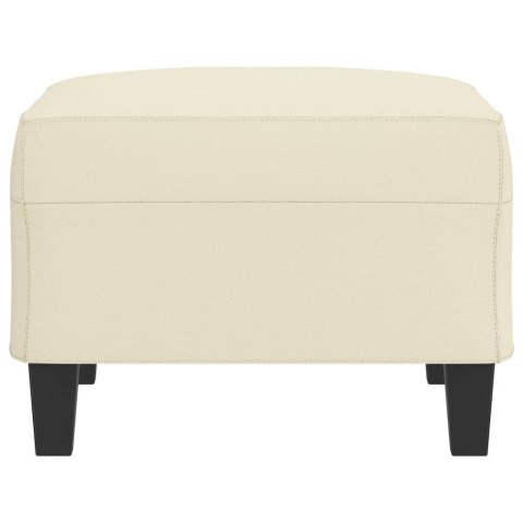 PODNÓŻEK KREMOWY 70X55X41CM SZTUCZNA SKÓRA