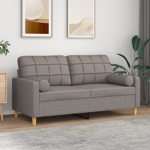 2-OSOBOWA SOFA Z PODUSZKAMI TAUPE 140CM TKANINA