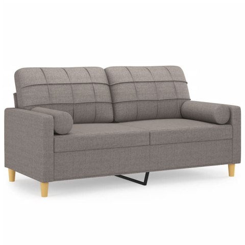 2-OSOBOWA SOFA Z PODUSZKAMI TAUPE 140CM TKANINA