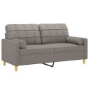 2-OSOBOWA SOFA Z PODUSZKAMI TAUPE 140CM TKANINA