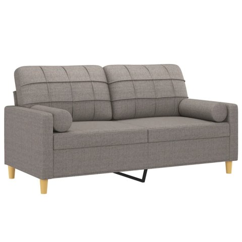 2-OSOBOWA SOFA Z PODUSZKAMI TAUPE 140CM TKANINA
