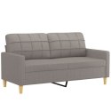2-OSOBOWA SOFA Z PODUSZKAMI TAUPE 140CM TKANINA