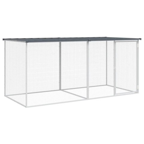 KLATKA DLA KURCZĄT Z DACHEM ANTRACYTOWA 203X98X90CM STAL