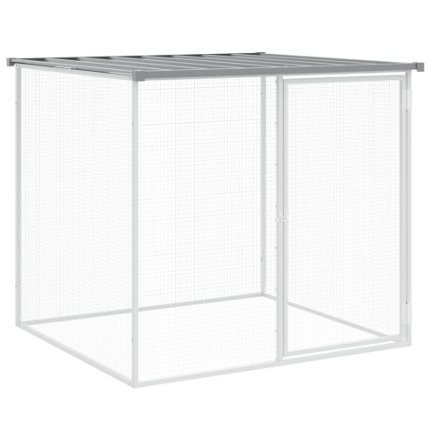KLATKA DLA KURCZĄT Z DACHEM JASNOSZARA 1003X98X90CM STAL
