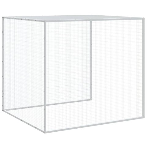 KLATKA DLA KURCZĄT Z DACHEM JASNOSZARA 603X98X90CM STAL