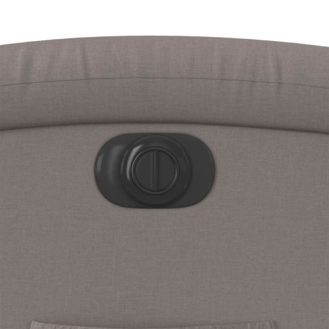 ELEKTRYCZNY FOTEL ROZKŁADANY KOLOR TAUPE OBITY TKANINĄ