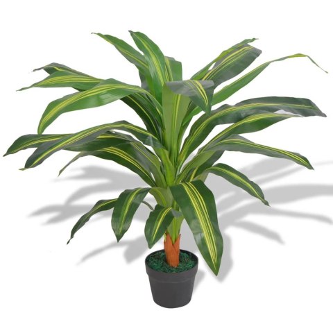 SZTUCZNA DRACENA Z DONICZKĄ 90CM ZIELONA