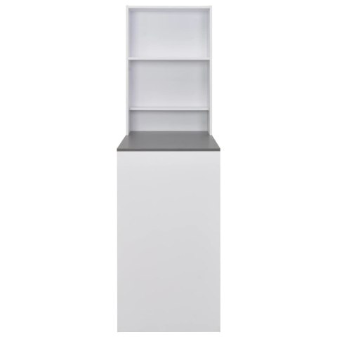 STOLIK BAROWY Z SZAFKĄ BIAŁY 115X59X200CM