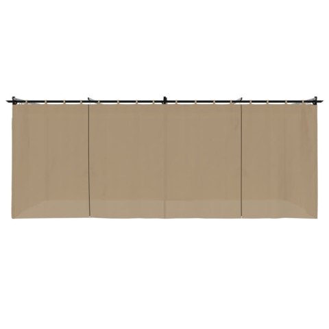 ALTANA OGRODOWA Z ZASŁONAMI KOLOR TAUPE 6X3M STAL