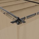 ALTANA OGRODOWA Z ZASŁONAMI KOLOR TAUPE 6X3M STAL