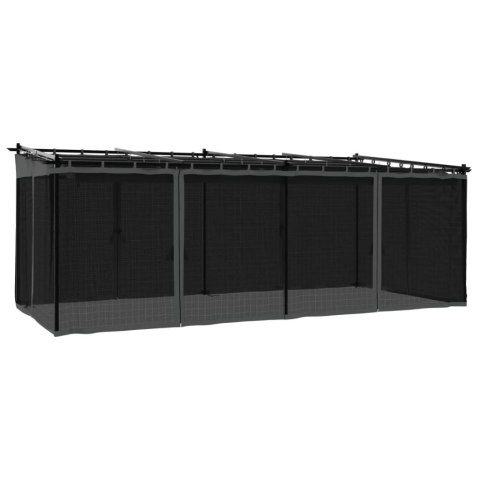 ALTANKA ZE ŚCIANAMI Z SIATKI ANTRACYTOWA 6X3M STAL