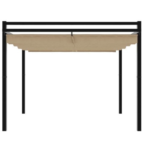 ALTANA OGRODOWA ZE ZWIJANYM DACHEM TAUPE 3X3M ALUMINIUM