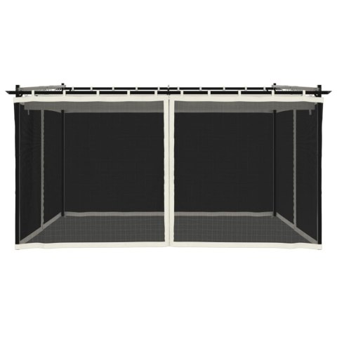 ALTANKA ZE ŚCIANAMI Z SIATKI KREMOWA 4X3M STAL