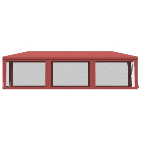 NAMIOT IMPREZOWY Z 8 ŚCIANAMI Z SIATKI CZERWONY 3X9M HDPE