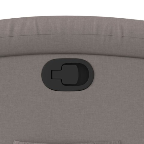 PODNOSZONY FOTEL ROZKŁADANY KOLOR TAUPE OBITY TKANINĄ