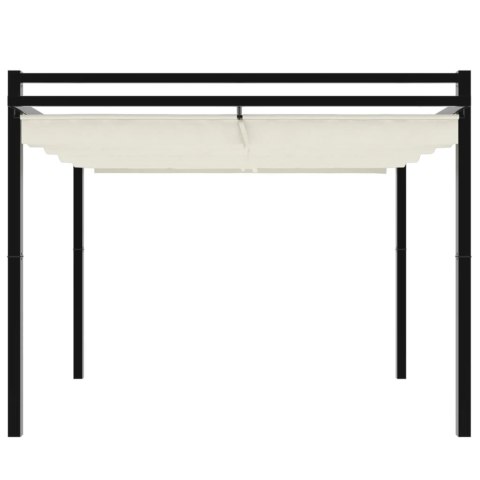 ALTANA OGRODOWA ZE ZWIJANYM DACHEM KREMOWA 3X3M ALUMINIUM