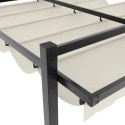 ALTANA OGRODOWA ZE ZWIJANYM DACHEM KREMOWA 3X3M ALUMINIUM