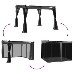 ALTANKA ZE ŚCIANAMI Z SIATKI ANTRACYTOWA 3X3M STAL