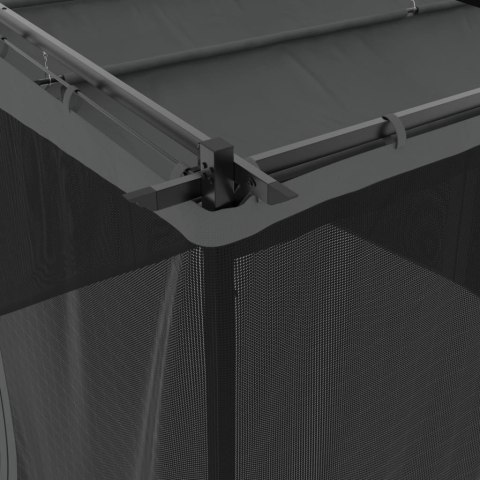 ALTANKA ZE ŚCIANAMI Z SIATKI ANTRACYTOWA 3X3M STAL