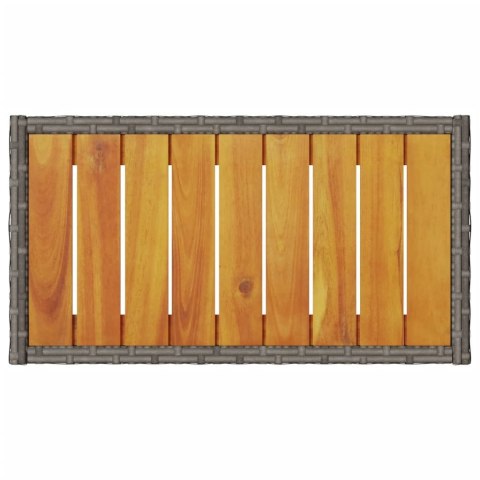 OGRODOWA ŁAWKA 2-OS. Z PODUSZKAMI I STOLIKIEM SZARY POLIRATTAN