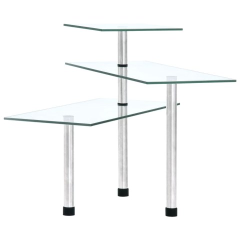 3-POZIOMOWA NAROŻNA PÓŁKA KUCHENNA HARTOWANE SZKŁO