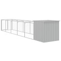 BUDA DLA PSA Z WYBIEGIEM JASNOSZARA 110X609X110CM STAL