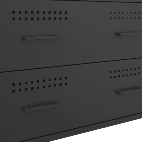 KOMODA CZARNA 68X39X89CM STALOWA