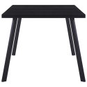 STÓŁ JADALNIANY CZARNY 160X80X75CM HARTOWANE SZKŁO