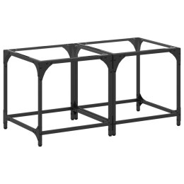 STOLIKI KAWOWE ZE SZKLANYM BLATEM 2 SZT. 40X40X40CM STAL