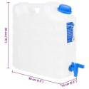 ZBIORNIK NA WODĘ Z KRANIKIEM PRZEZROCZYSTY 17 L PLASTIKOWY