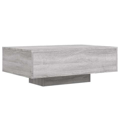 STOLIK KAWOWY Z LED SZARY DĄB SONOMA 85X55X31CM