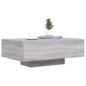 STOLIK KAWOWY Z LED SZARY DĄB SONOMA 85X55X31CM
