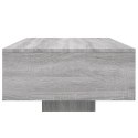 STOLIK KAWOWY Z LED SZARY DĄB SONOMA 85X55X31CM