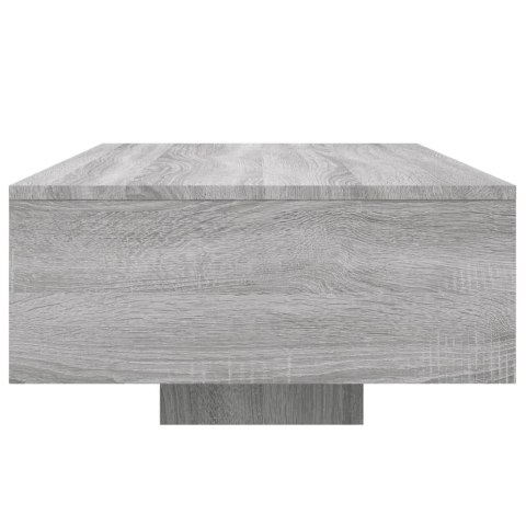 STOLIK KAWOWY Z LED SZARY DĄB SONOMA 85X55X31CM