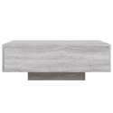 STOLIK KAWOWY Z LED SZARY DĄB SONOMA 85X55X31CM