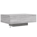 STOLIK KAWOWY Z LED SZARY DĄB SONOMA 85X55X31CM