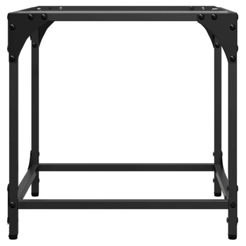 STOLIK KAWOWY ZE SZKLANYM BLATEM 40X40X40CM STAL