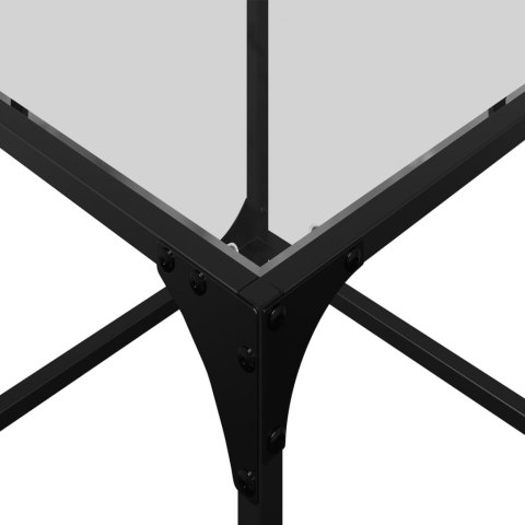 STOLIK KAWOWY ZE SZKLANYM BLATEM 40X40X40CM STAL