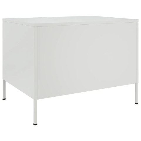 STOLIK KAWOWY BIAŁY 68X50X50,5CM STAL WALCOWANA NA ZIMNO