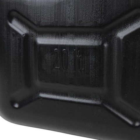 KANISTRY Z ELASTYCZNĄ WYLEWKĄ 3 SZT. CZARNE 20 L PLASTIKOWE