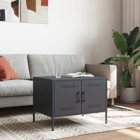 STOLIK KAWOWY ANTRACYT 68X50X50,5CM STAL WALCOWANA NA ZIMNO