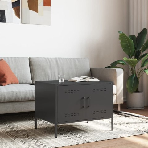 STOLIK KAWOWY CZARNY 68X50X50,5CM STAL WALCOWANA NA ZIMNO