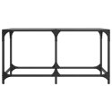 STOLIK KAWOWY Z CZARNYM SZKLANYM BLATEM 78,5X40X40CM STAL