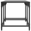 STOLIK KAWOWY Z CZARNYM SZKLANYM BLATEM 78,5X40X40CM STAL