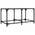 STOLIK KAWOWY Z CZARNYM SZKLANYM BLATEM 78,5X40X40CM STAL