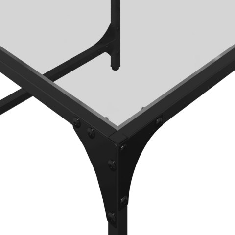 STOLIKI KAWOWE WSUWANE POD SIEBIE 2 SZT. SZKLANY BLAT I STAL