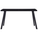 STÓŁ JADALNIANY CZARNY 140X70X75CM HARTOWANE SZKŁO