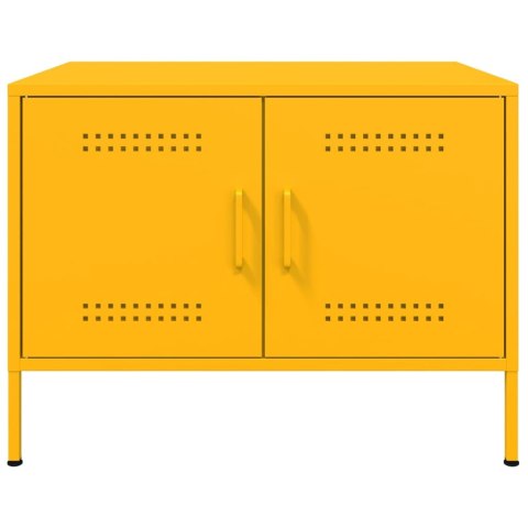 STOLIK KAWOWY MUSZTARDOWY 68X50X50,5 STAL WALCOWANA NA ZIMNO