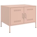 STOLIK KAWOWY RÓŻOWY 68X50X50,5CM STAL WALCOWANA NA ZIMNO